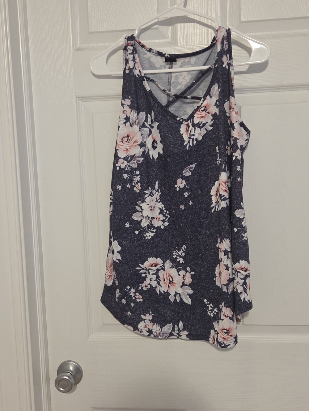 OhuiMan Curve Women's Floral Tank Top 1XL